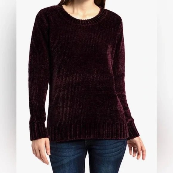 Orvis Sweaters - Orvis Plum/Purple Extremely Soft Ribbed Oversized Sweater - Size Small